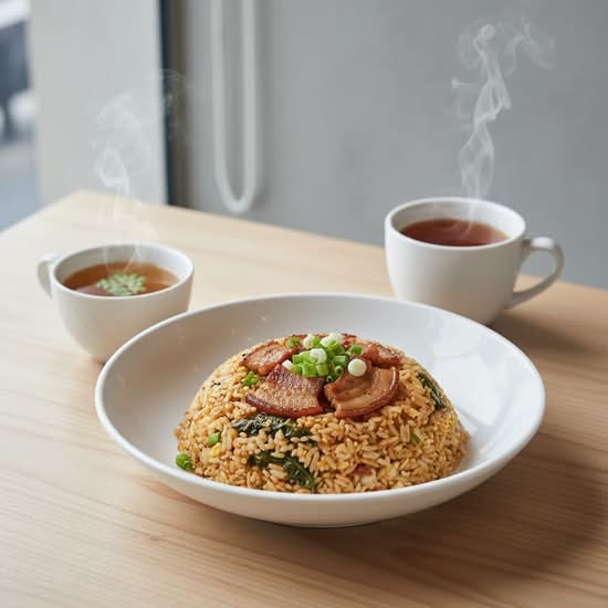 121. Pork Toro and Preserved Vegetable Fried Rice 梅菜豬頸脊炒飯